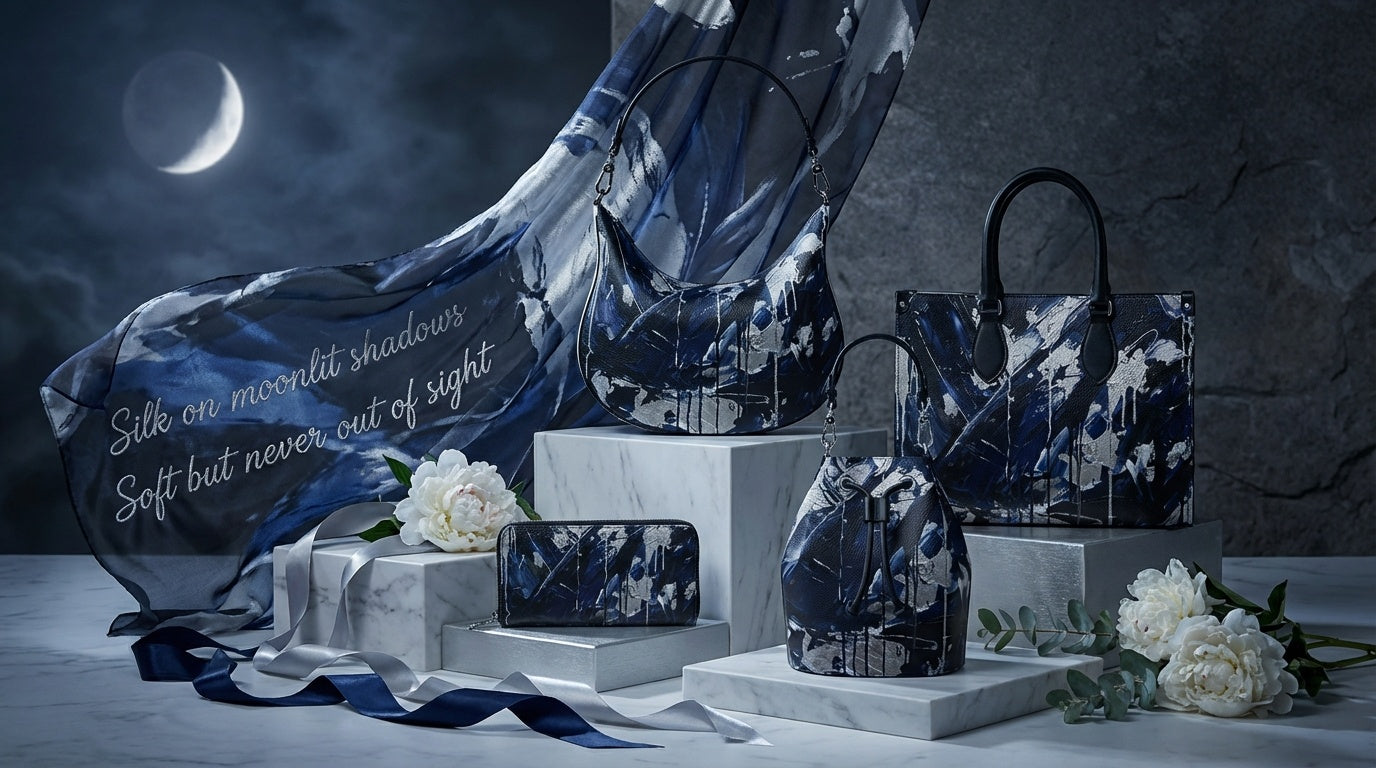 Silk on Moonlit Shadows Luxury Designer Collection