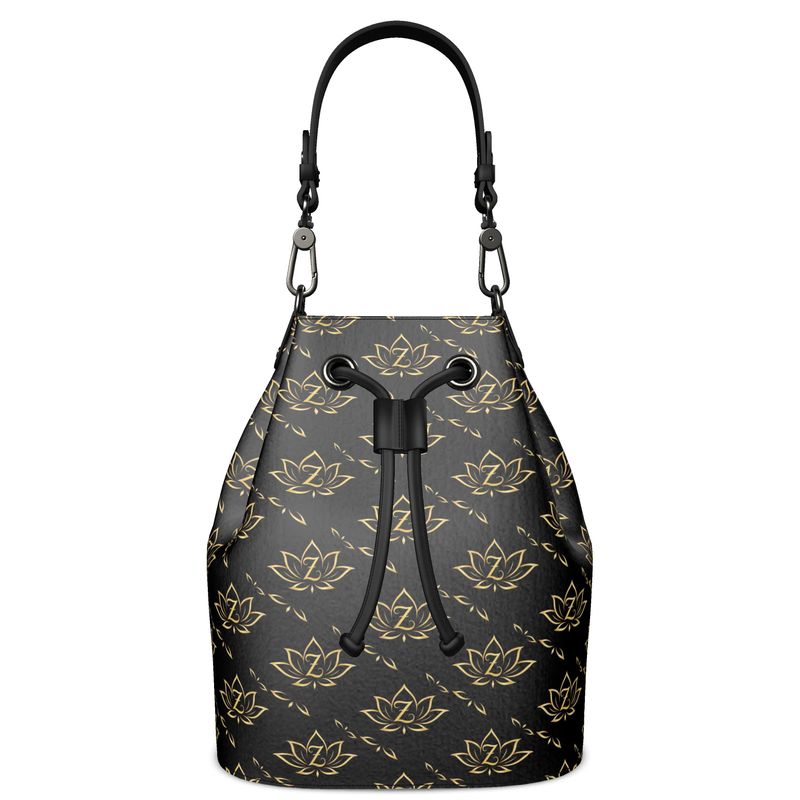 ZOLTHAIRE Emblem Leather Bucket Bag