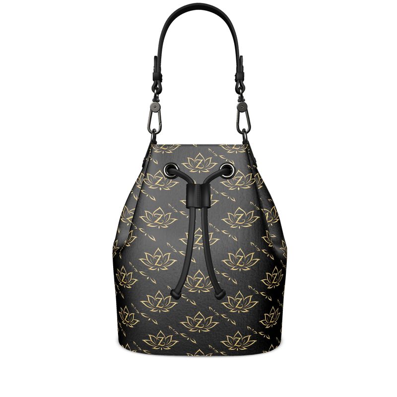 ZOLTHAIRE Emblem Leather Bucket Bag