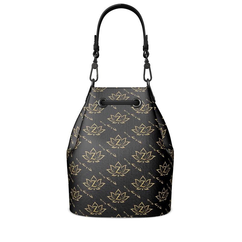 ZOLTHAIRE Emblem Leather Bucket Bag