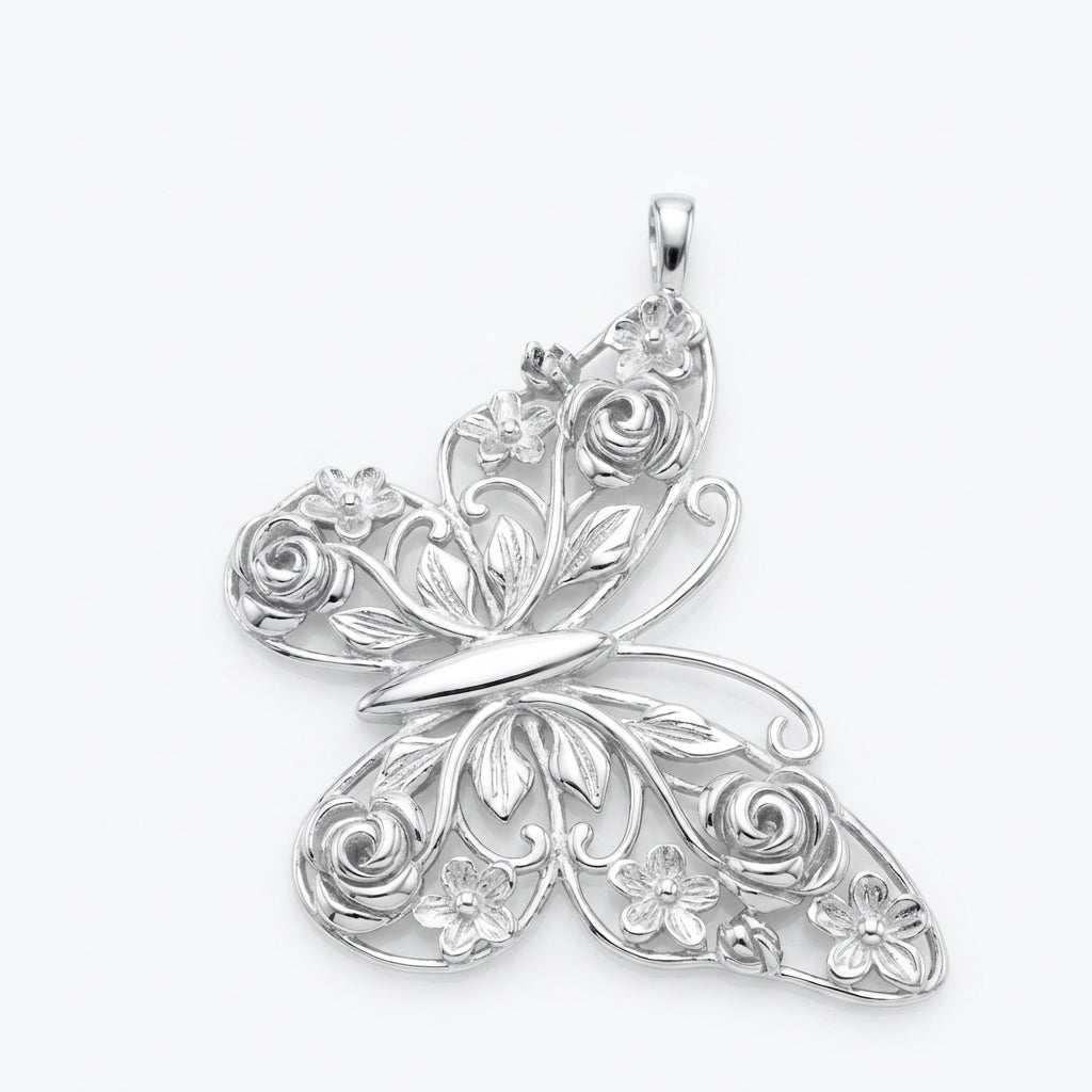 Floral Butterfly Pendant