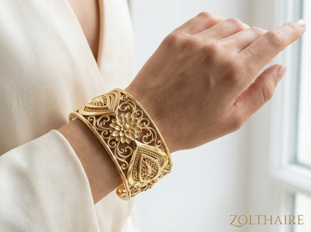 Dahlia Filigree Cuff by Zolthaire