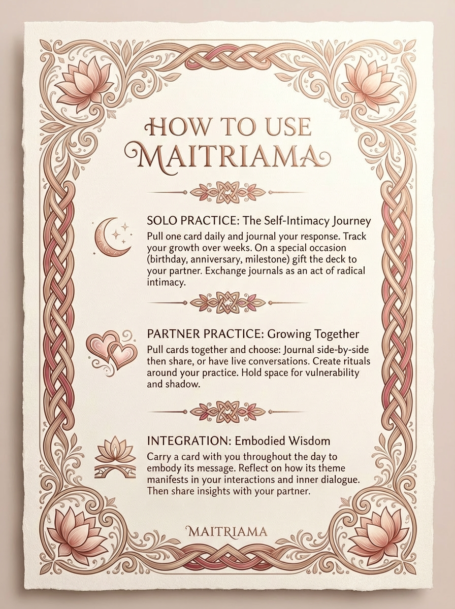 The Original Maitriama Intimacy Deck — 55 Cards for Radical Connection