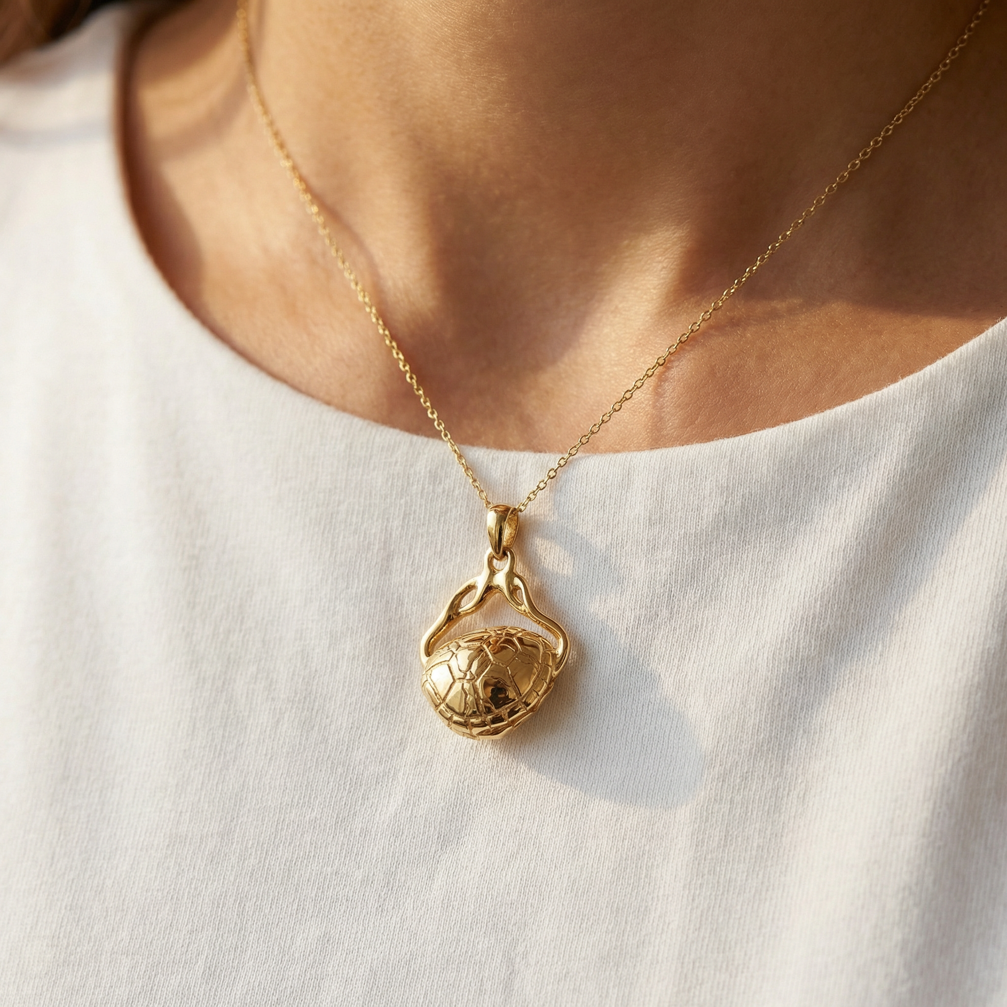 Rose Gold Turtle Shell Heart Pendant Necklace – Symbolic Luxury Jewelry | Zolthaire