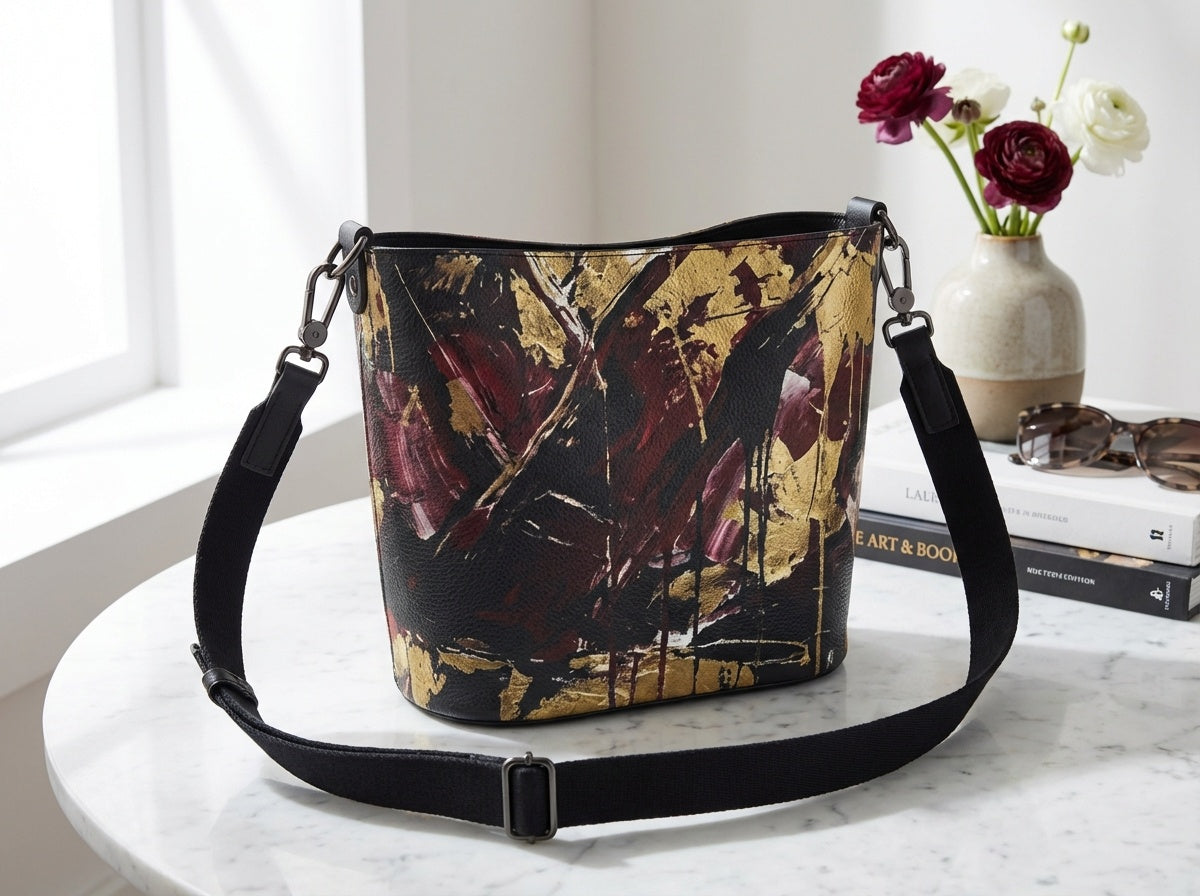 ZOLTHAIRE CRYMSA Leather Bucket Tote