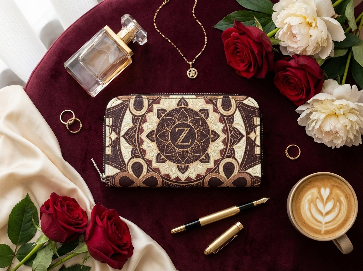 Zolthaire Burnt Ember Zip Wallet