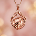 Rose Gold Turtle Shell Heart Pendant Necklace – Symbolic Luxury Jewelry | Zolthaire