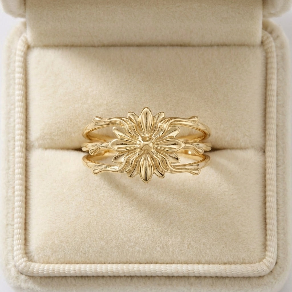 Dahlia Dripping Gold Ring