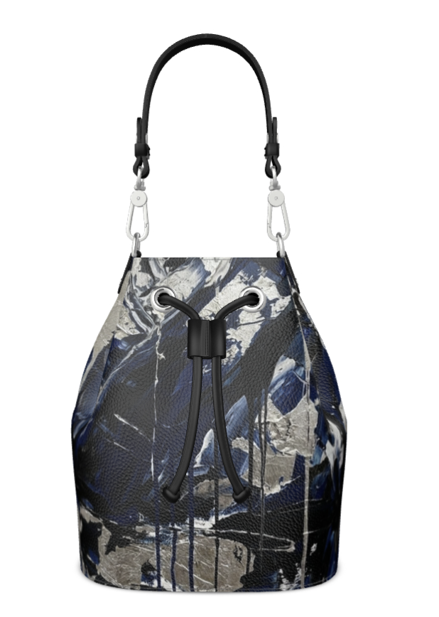 Zolthaire Silk on Moonlit Shadows Bucket Bag