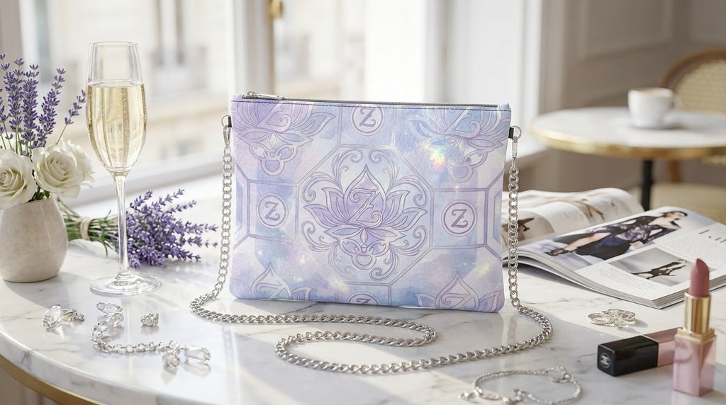 ZOLTHAIRE Emblem Luxury Lilac Crossbody Bag
