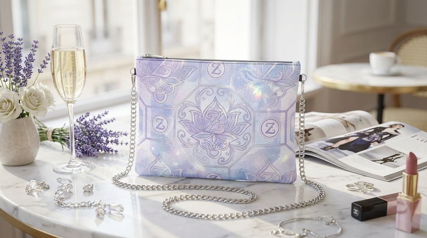 ZOLTHAIRE Emblem Luxury Lilac Crossbody Bag