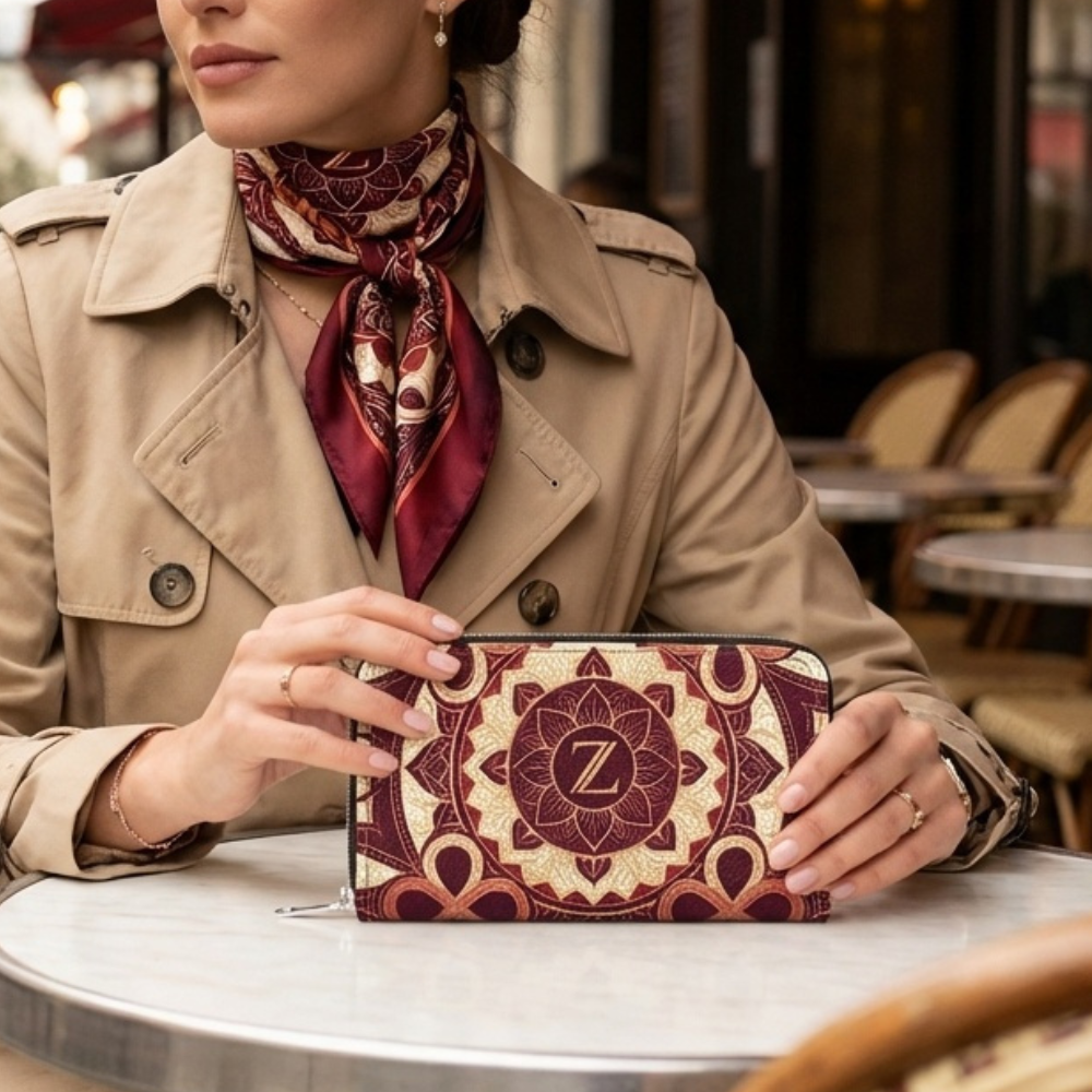 Zolthaire Burnt Ember Zip Wallet