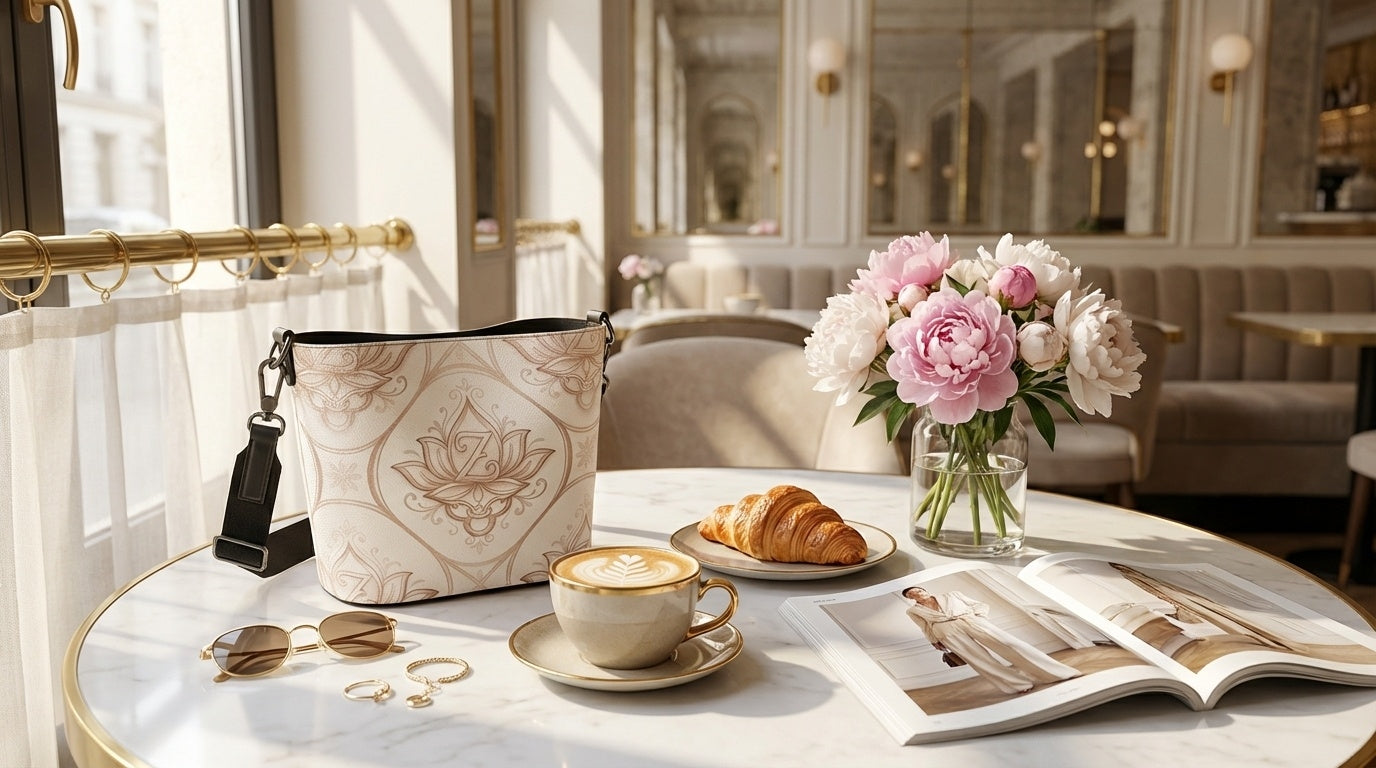 Zolthaire Emblem Blush Spring Bucket Tote