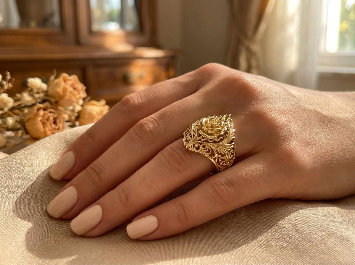 ZOLTHAIRE CRYMSAN ROSE RING