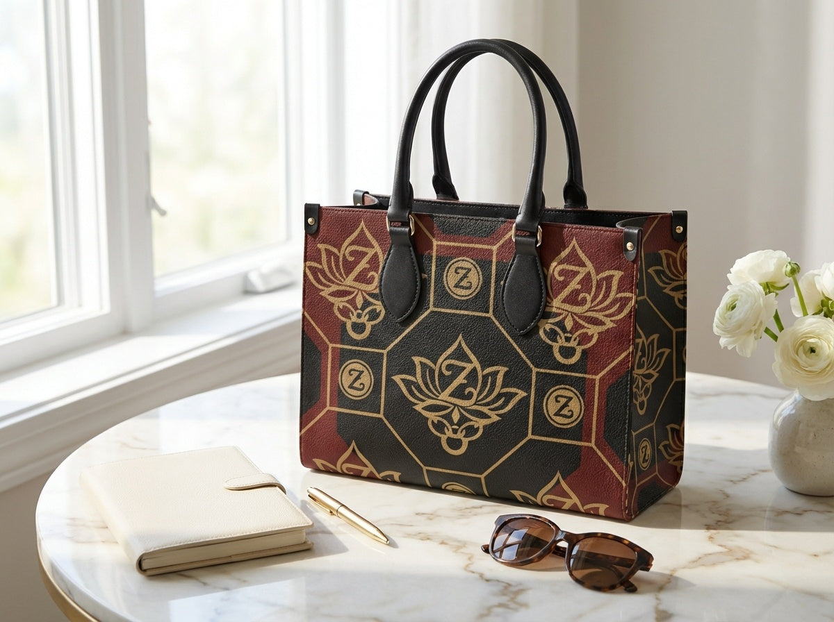 SIGNATURE ZOLTHAIRE CRYMSA Leather Shopper Tote Bag