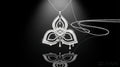 Trinity Dahlia Knot Pendant Necklace – Spiritual Trinity Symbol in Silver or Solid Gold