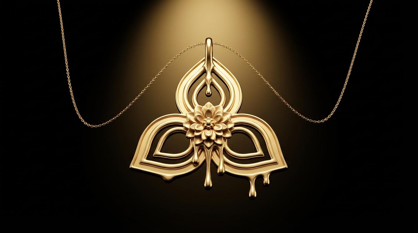 Trinity Knot Necklace Dahlia Flower, Celtic Knot Necklace Gift for Her, Symbolic Jewelry