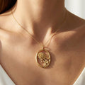 Flower Pendant Necklace Dahlia, Meaningful Necklace Gift for Her, Symbolic Jewelry, Rose Gold, Gold, Silver Necklace, Awakening Pendant