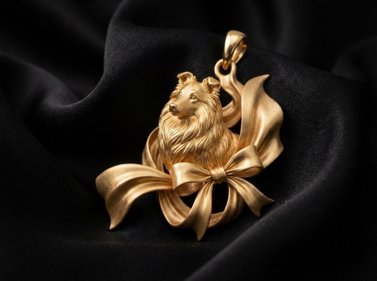 Personalized Pendant Dog Necklace • Dog Lover Gift • Pet Jewelry Customized Dog Pendant Necklace