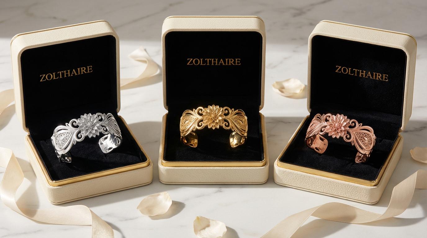 Flower Cuff Bracelet Dahlia Bracelet, Gift for Her, Rose Gold Gold Silver Bracelet, Floral Bracelet, Brass or Sterling Silver