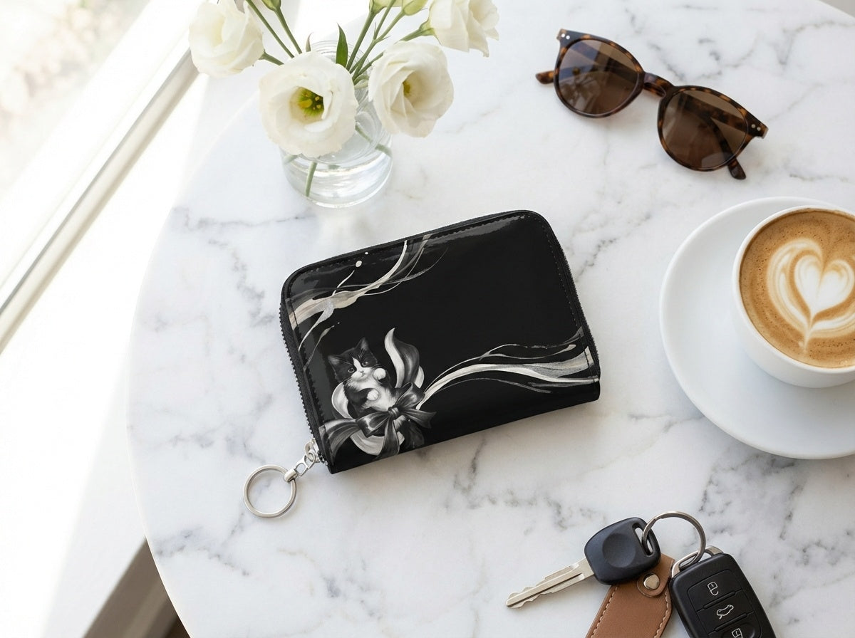 Zolthaire Tuxedo Kitten Zip Wallet Set