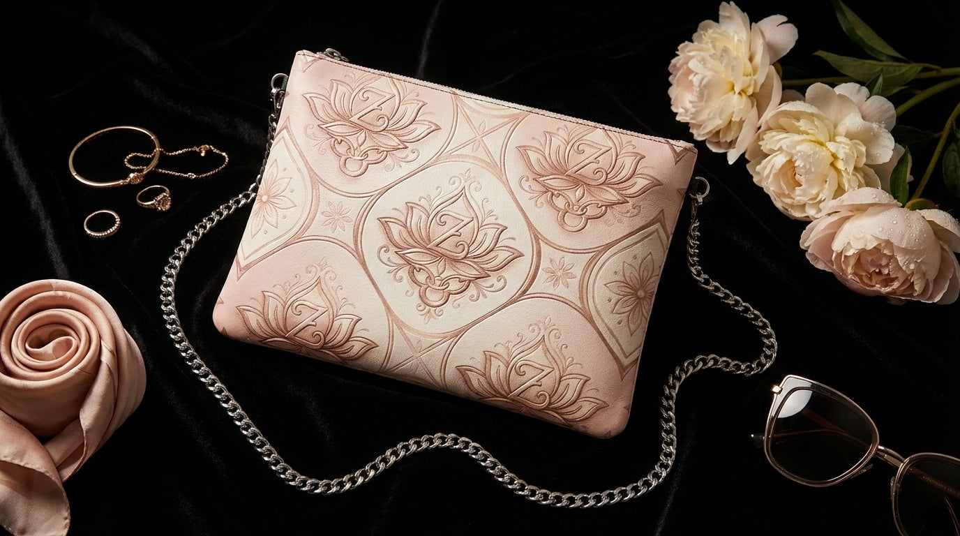 Zolthaire Emblem Blush Pink Spring Crossbody Bag
