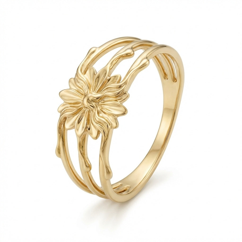Dahlia Dripping Gold Ring
