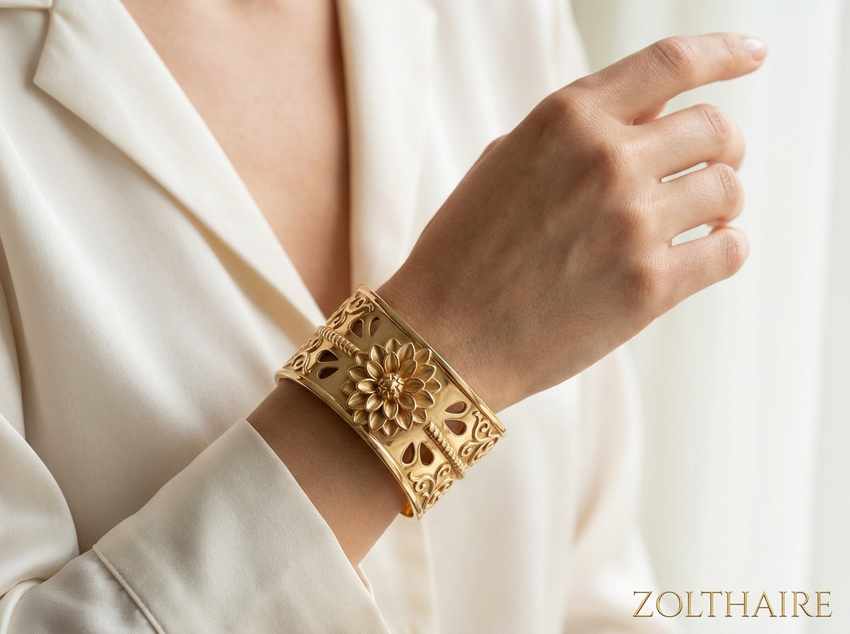 Dahlia Radiance Cuff by Zolthaire