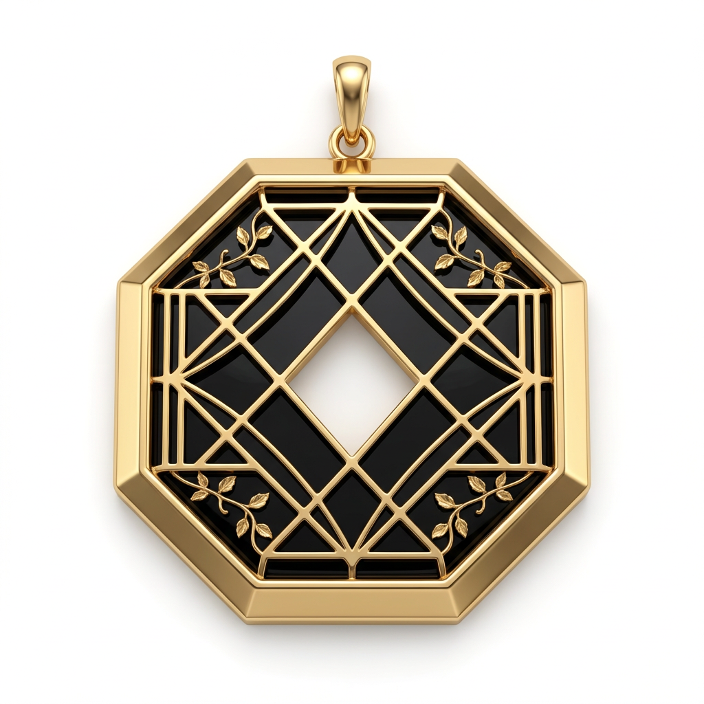 VEIL OF STRUCTURE Pendant - Symbolic Meaningful Pendant - Geometric Elegance