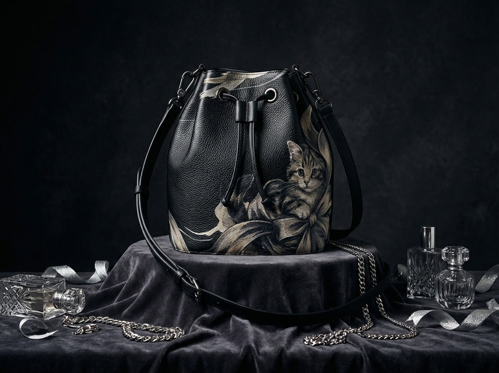 Zolthaire Tabby Kitten Bucket Bag